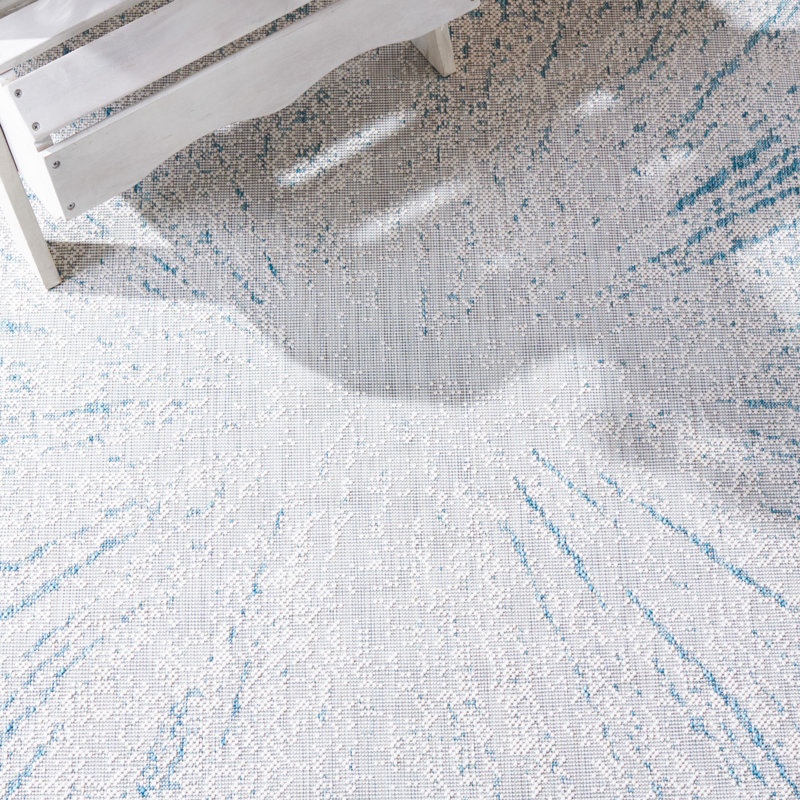 Courtyard Performance Abstract Rug, Rectangle 5'3" x 7'7"