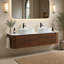 Double Bathroom Vanity with Ceramic Top