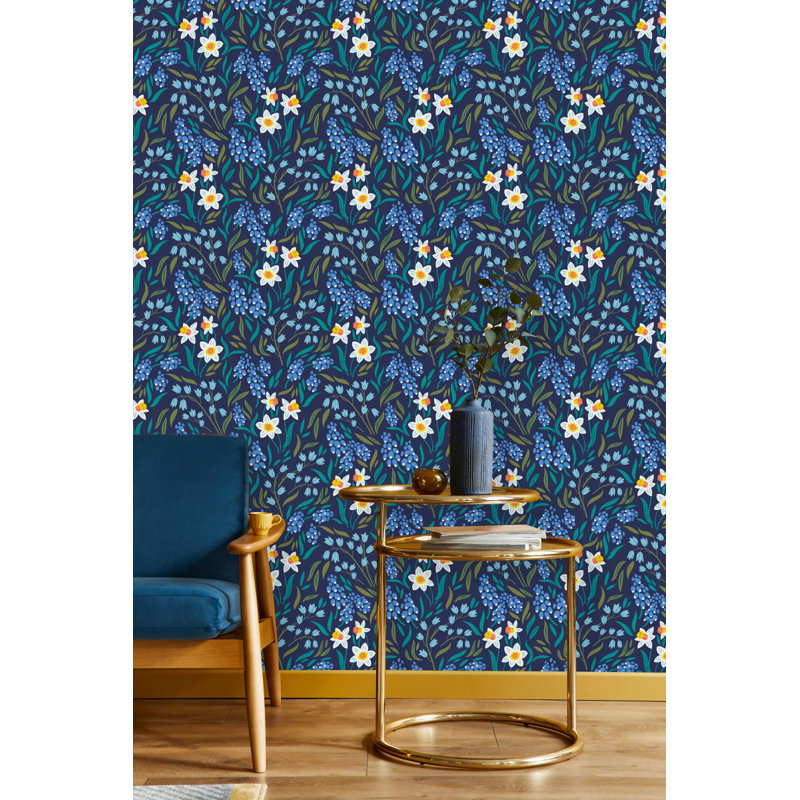 Panneau de papier peint fleurs Narcisses L 18,75 pi x l 25 po