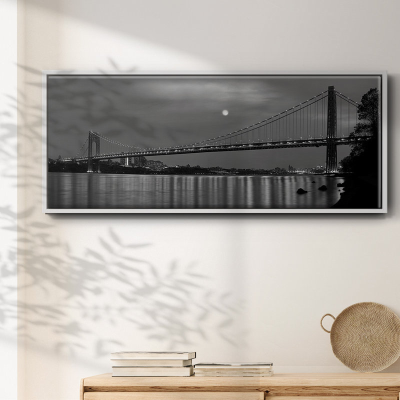 George Washington Bridge- Framed Canvas, 24" H x 60" W