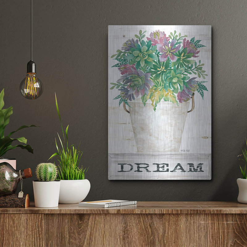 «Dream Succulents» par Cindy Jacobs, H 16 po x l 12 po