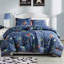 Ensemble d'édredon en microfibre bleu marine -889853735