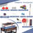 54” 4-in-1 Swivel Multi-game Table - Combo Game Table Set with Air Hockey, Billiards, Foosball, Ping Pong