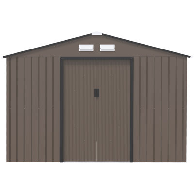 Azaya 9.1 ft. W x 6.4 ft. D Metal Apex Tool Shed