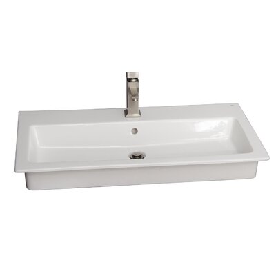 Harmony White Vitreous China Rectangular Drop-In Bathroom Sink with Overflow -  Barclay, 4-2071WH