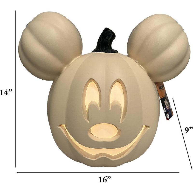 Soufflerie de citrouille 14 po Disney Mickey Jack o 'Lantern - lumières DEL, adaptateur