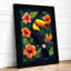 Toucan and Hibiscus Tropical - Framed Print-542514561-542514567
