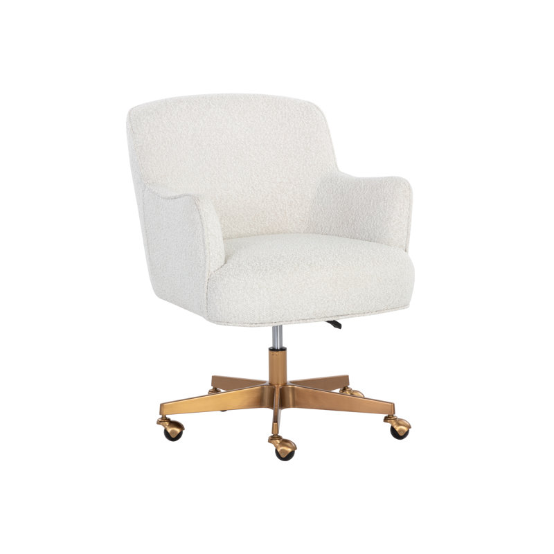 Swivel Office Chair, Cream