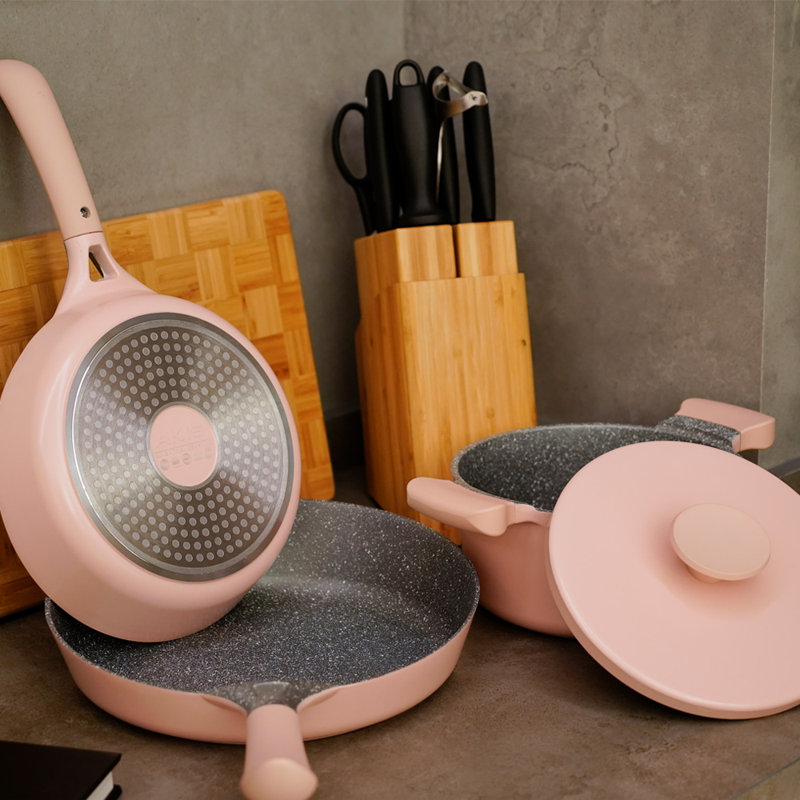 Randy Standard Pot with Lid, Pink