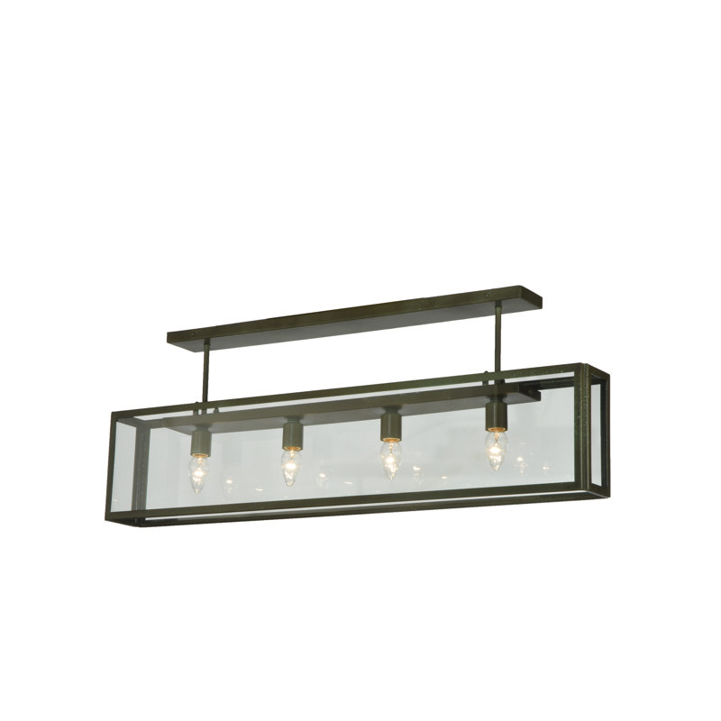 Affinity 4 - Light Semi Flush Mount, Weathered Brass