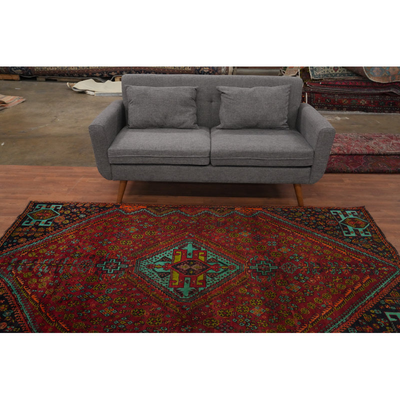 Tapis oriental géométrique en laine 5 x 8 po