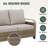 Outdoor Couch Wicker Patio Sofa - 3-Seat Patio Sofa with Cushions and Ottomans-174869790