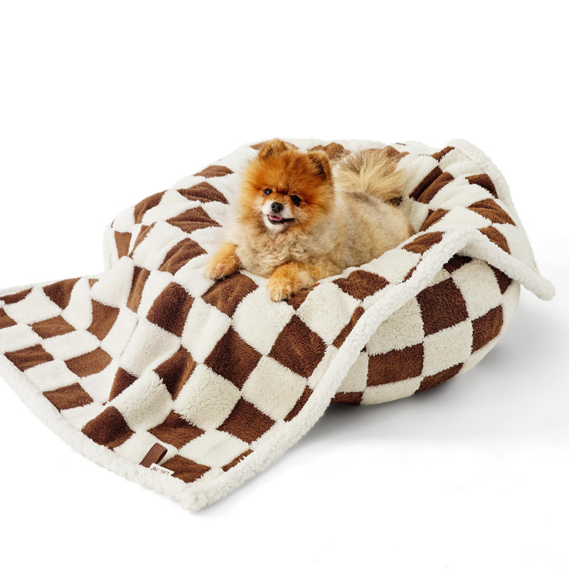 Couverture pour chien et chat Lesure, S (l 35 po x P 25 po), Adobe à carreaux