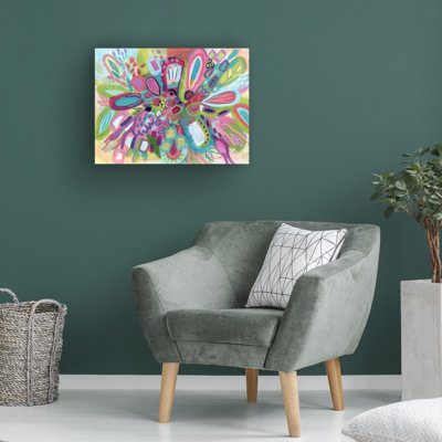 Wrapped Canvas Wall Art - Suzanne Allard 'Purple Passion' Wall Art for Living Room, Bedroom, or Office Décor  - 35x47