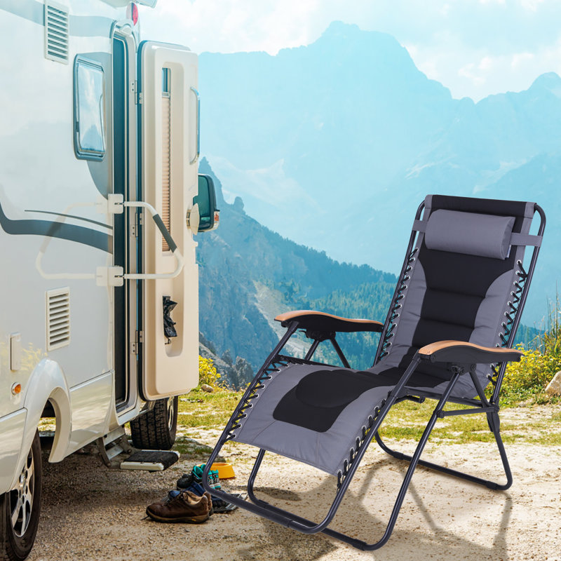 Syril Folding Zero Gravity Chair, Gray