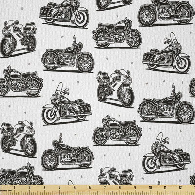 David-Nelson Motorcycle Drawings Multi-purpose Fabric