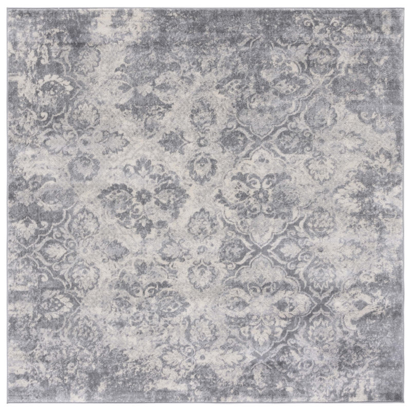 Tapis floral Eleora Performance, Carré 6 pi 7 po