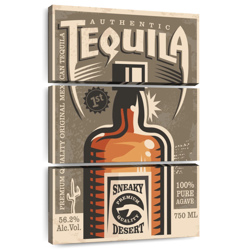 Tergel Retro Tequila Typography, 32" H x 20" W