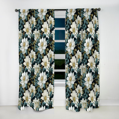 Stormy Botanic Moody Patterns III - Bohemian Curtain - Velvet Room Darkening - 1 panel