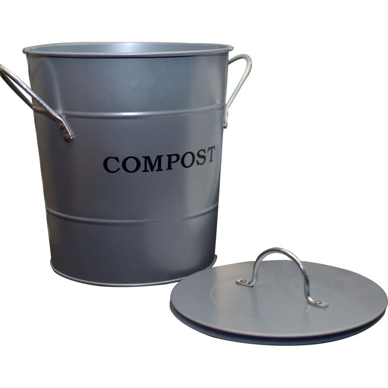 Composteur de cuisine 1 gallon, argent