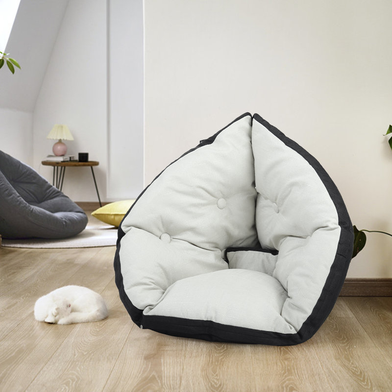 Black Beige Patchwork Lounger Cushion