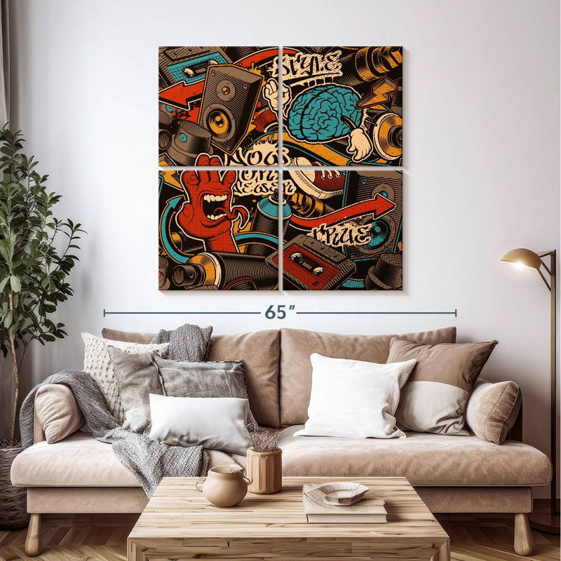 Hip Hop urbain, H 45 po x l 45 po