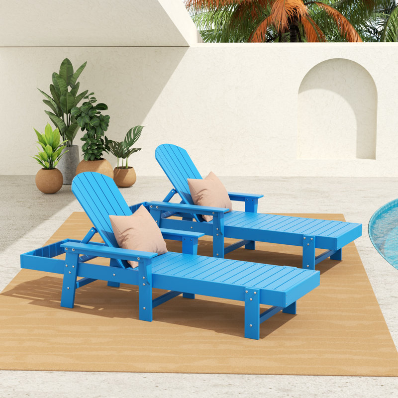 Altura Outdoor Chaise Lounge, Pacific Blue