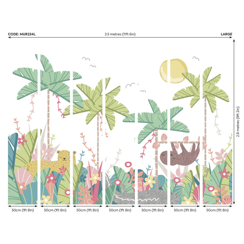 Lexi-May Mural, Pale Green,  280cm L x 350cm W 