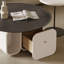 Table basse ronde simple de style crème
