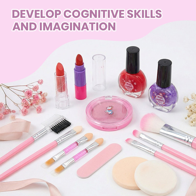 40pcs Washable Pretend Play Kids Makeup Set