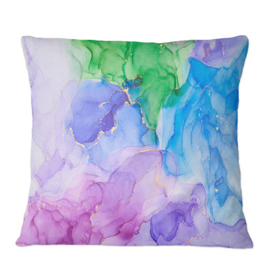 Multicolore luxueux, art abstrait fluide - Coussin décoratif imprimé moderne