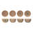 Round Terra-Cotta Bowl Set With Abstract Designs