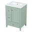 Meuble-lavabo de 24 po avec rangement spacieux et tablette réglable pour les petites et moyennes salles de bain