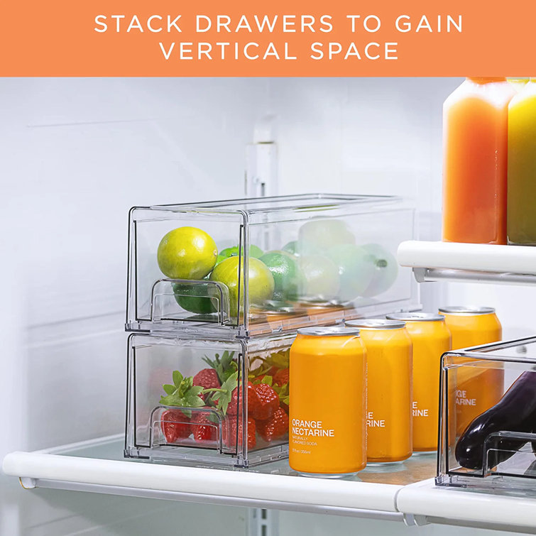 Food Storage Containers with Cover Refrigerator Drawer Stackable