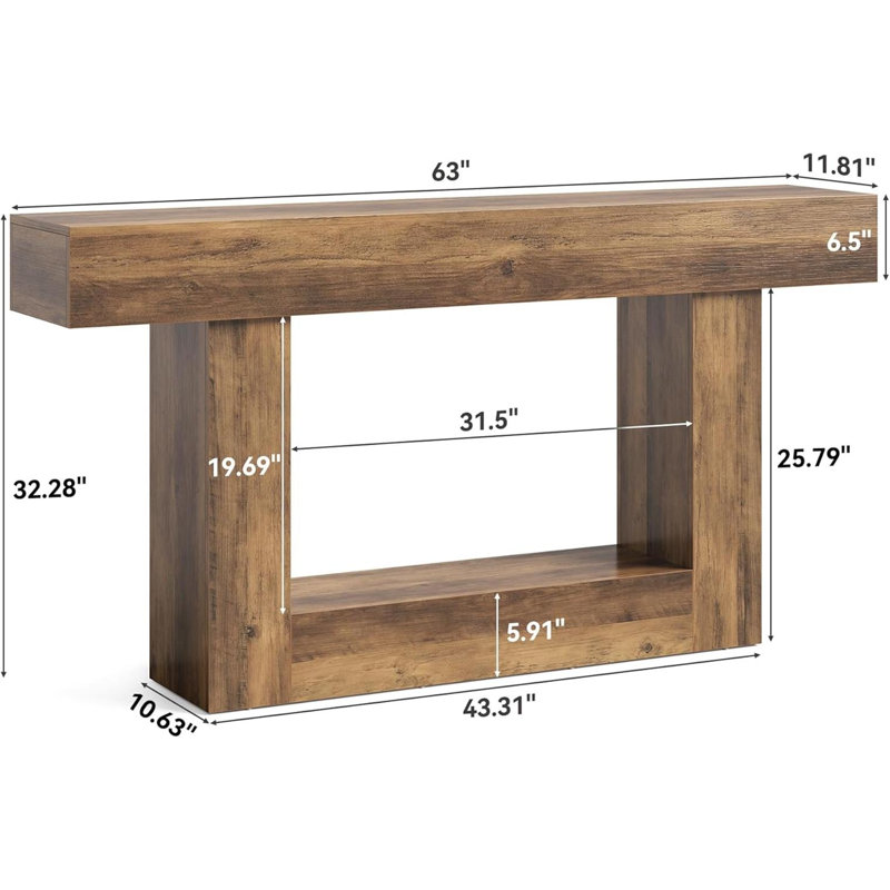 63 Inches Long Console Table