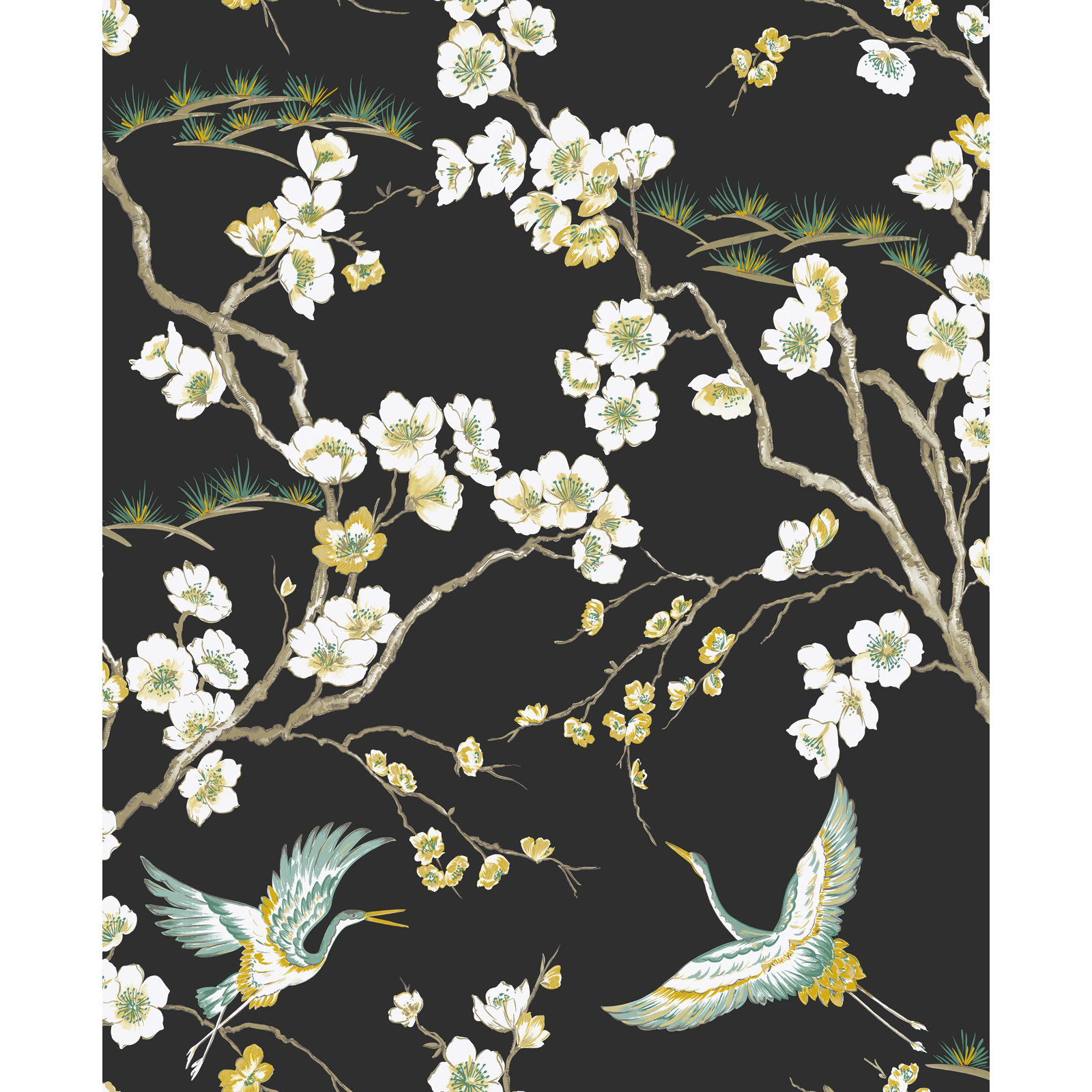 Kabuki Floral Roll, Black