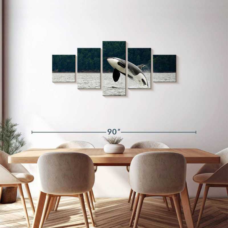 Orca Jumping, 30" H x 68" W