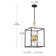 9-Light Modern Rectangle Lantern Pendant Light With Black and Soft Gold Finish And Gold Accents