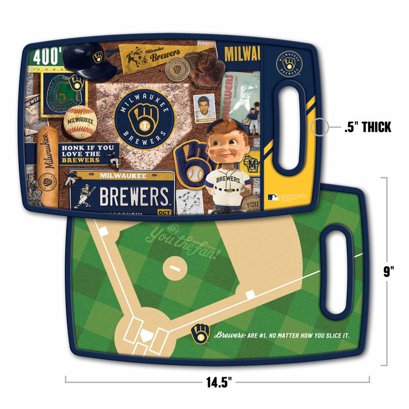 MLB Retro Series Cutting Board, Milwaukee Brewers
