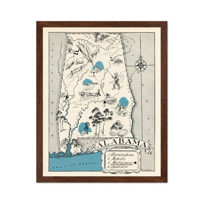 Carte illustrée de l'Alabama