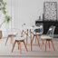 Acrylic Dining Chairs, PU Leather Cushions Solid Beech Legs For Living Room-919520907-919520911