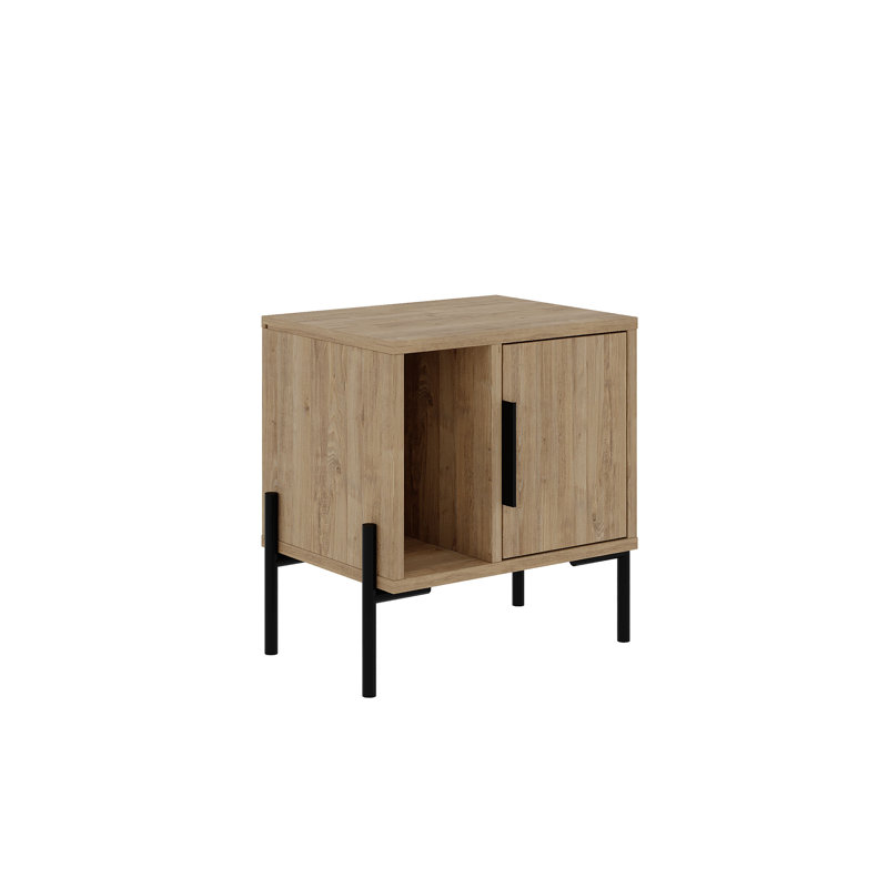 Clementon 48 cm W Bedside Table, Sapphire Oak