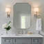 Miroir de salle de bain Modern Cadre en acier inoxydable-856112434-856112433