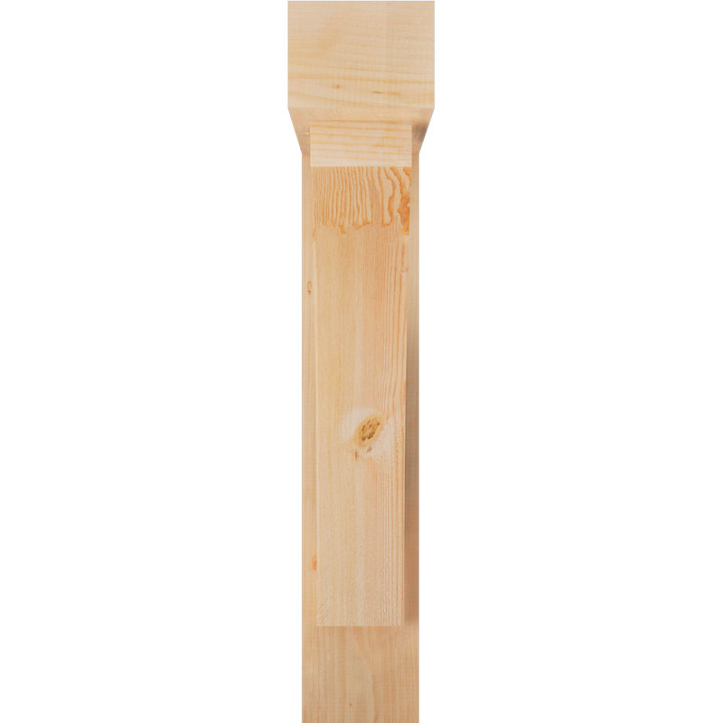 7 1/2"W x 34"D x 42"H Thorton Block Smooth Bracket w/ Offset Brace, Douglas Fir, 42 x 34, 7 1/2"W Douglas Fir (Smooth)