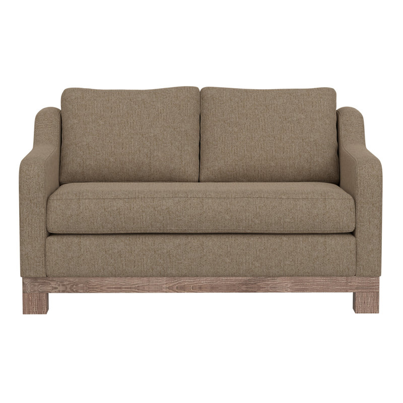 Deotis Wooden Frame & Base, Sofa, Brown Polyester, 90.5''