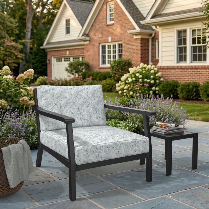 Sunbrella® Outdoor Deep Seating Louge Chair Cushion, 26" W x 30" D, Calm Laurel