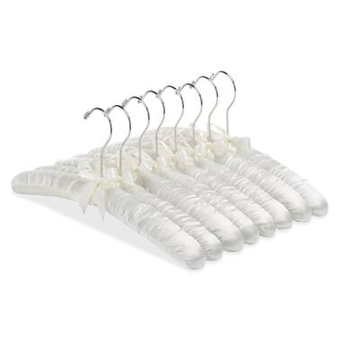 Rebrilliant Rubberized Ultra Thin Metal Non-Slip Hanger (Set of 100), White