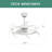 Clorene 24in. DIY Shape Ceiling Fan with Light, 6 Speeds Silent DC Motor Ceiling Fan with APP Control-703651331