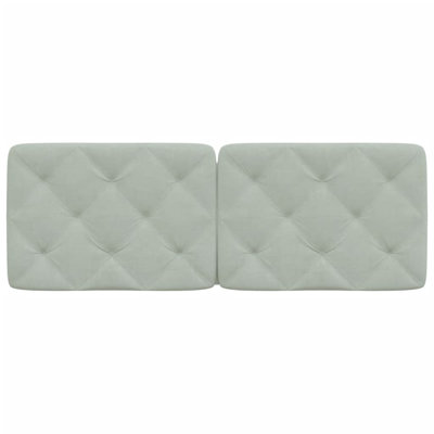 vidaXL Headboard Cushion Piran Light Grey 137 cm Velvet