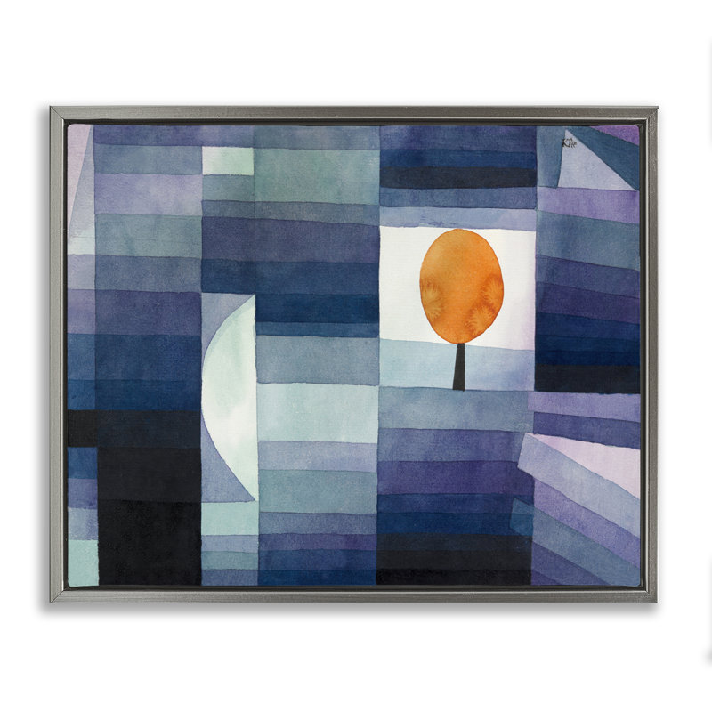"Harbinger of Autumn", art mural classique encadré flottant par one1000paintings, Cadre flottant gris lustré